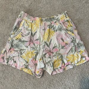 Briggs High Waist Pink and Yellow Shorts